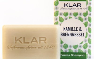 KLAR’S festes Shampoo Kamille/Brennnessel 100g (für störrisches Haar)