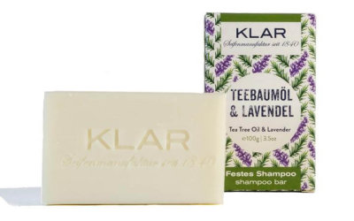 KLAR’s festes Shampoo Teebaumöl/Lavendel 100g (für schuppiges Haar)